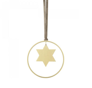 Weihnachtsschmuck 4er Set -KITAI- Farbe gold Form Stern