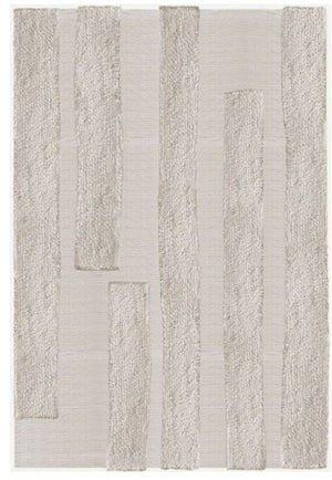 Teppich Punja Bricks Wolle 300 x 400 cm sand melange