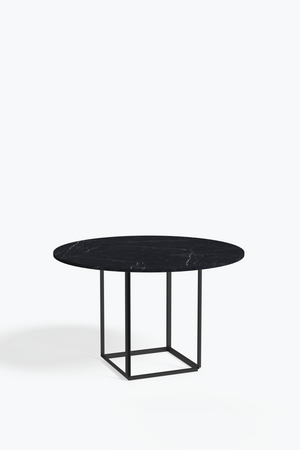 Florence Dining Table - Ø 120 cm, black Marble Table Top