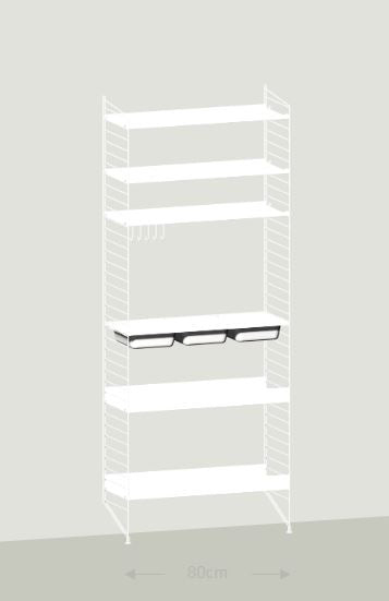 Badezimmer-Modul Wandregal STRING Furniture weiß