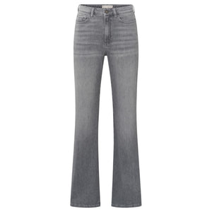 Hose Jeans mit weitem Bein und hohem Bund L32 grau YAYA