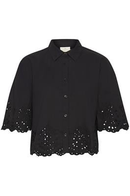 Bluse KAscarly mit Lochmuster-Details schwarz KAFFE