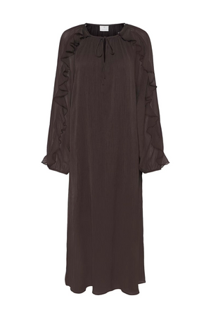 Kleid Rüschen KAmila braun KAFFE