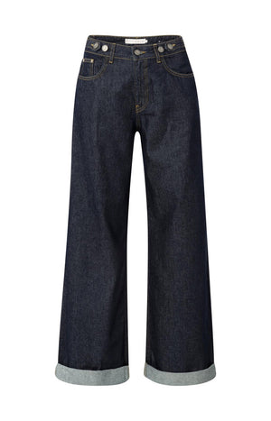 Hose Jeans mit lockerer Passform und hohem Bund (L32) dark blue denim YAYA