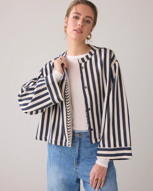 Jacke Kimono wendbar blau Summum