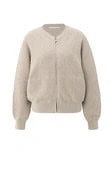 Jacke gestrickte Bomberjacke sand YAYA