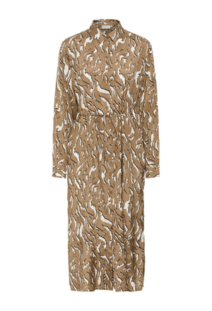 Kleid KAmille toasted coconut graphic animals KAFFE