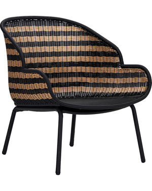 Sessel Loungesessel Harpur Outdoor schwarz natur House Doctor
