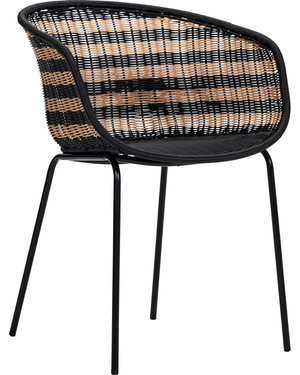 2er Set Sessel Harpur Outdoor schwarz natur House Doctor