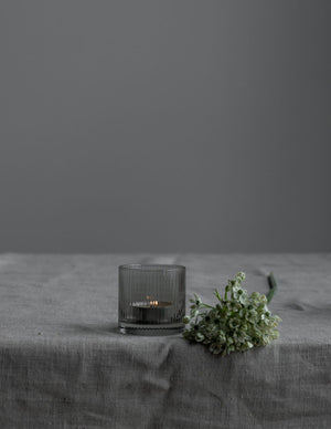 Teelichthalter Ramsjö smoke Rauchglas 6 cm Storefactory