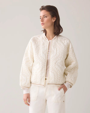 Jacke gesteppte Bomberjacke Gold Creme Summum