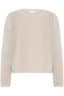 Pullover KAsolar mit Lochmuster beige KAFFE
