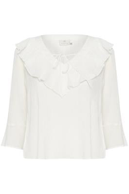 Bluse KAjohanna mit zarten Rüschen chalk KAFFE