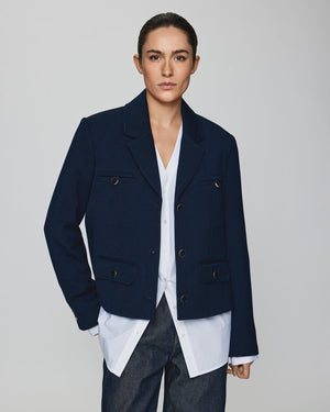 Jacke Elina Blazer outer space dunkelblau Moss Copenhagen