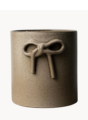 Übertopf Bow aus Keramik, H 14 cm