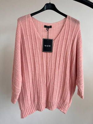 Pullover rosa V-Neck