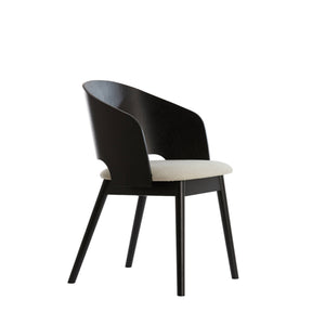 2er Set Stuhl Niebla schwarz beige