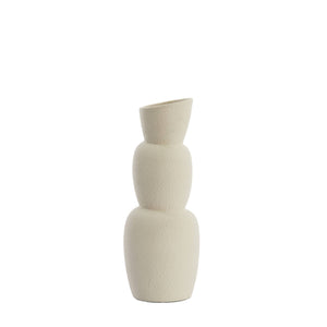 Vase Aram Ø14,5x37,5 cm Keramik creme