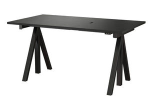 Schreibtisch höhenverstellbar schwarz 120x78 String Furniture