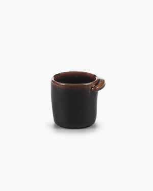 2er Set Espresso Tasse ohne Henkel dunkelbraun Out of Lines Serax