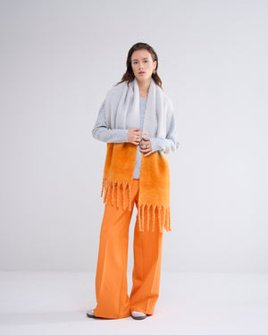 Schal orange grau Summum