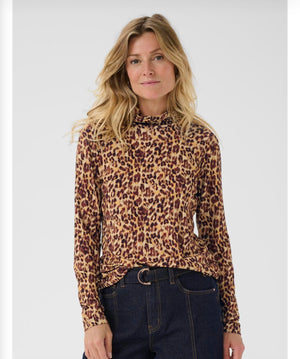 Pullover Rollkragenpullover CRKausa leopard CREAM