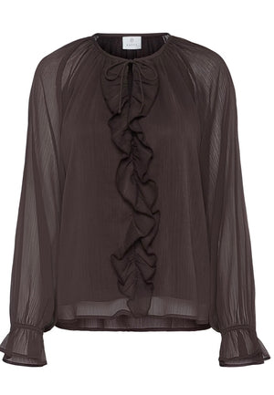 Bluse KAmila Rüschen braun