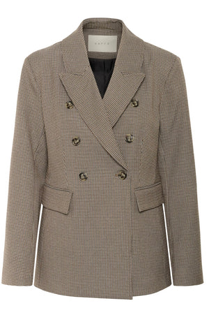 Blazer KAelyah kariert beige black petit houndstout KAFFE