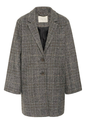 Jacke Mantel KAvivian kariert KAFFE