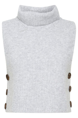 Pullover Pullunder CRStarfi Short Knit Slipover grau CREAM