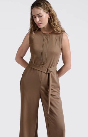Jumpsuit aus Jersey mit Bindegürtel caribou brown Yaya