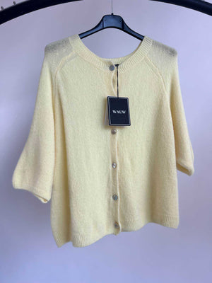 Strickjacke hellgelb WAUW