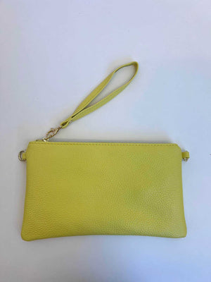 Handtasche Clutch hellgelb WAUW