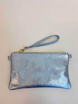 Handtasche Clutch metallic blue WAUW