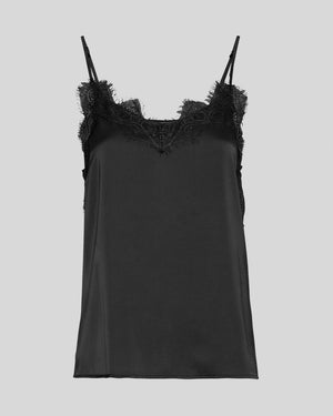 Top Satin MSCHLity Maluca Lace Schwarz Moss Copenhagen