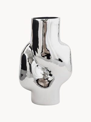 Vase Gleam glass high chrome HK Living