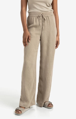 Hose gewebt mit weitem Bein und elastischem Bund seneca rock beige Yaya