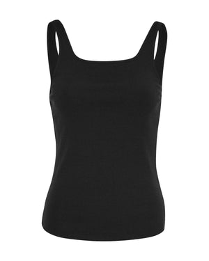 Top MSCHBetrina Rib schwarz MossCopenhagen