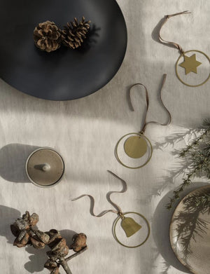 Weihnachtsschmuck 4er Set -KITAI- Farbe gold Form Glocke