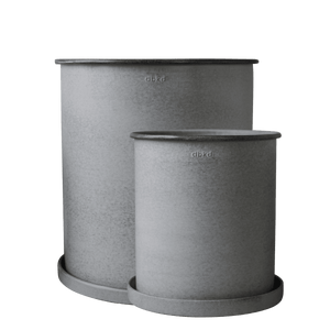 Übertopf Set 2-teilig rund hoch light grey dbkd