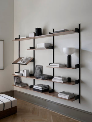 Regalsystem Living Shelfs walnut/black New Works