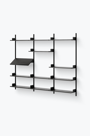 Regalsystem Living Shelfs black / black ash New Works