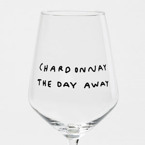 Weinglas "Chardonnay the day away" by Johanna Schwarzer × selekkt
