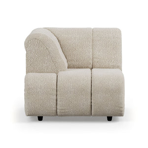 Couch Wave couch: element left high arm boucle cream HK Living