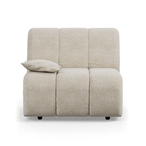 Couch Wave couch: element left low arm boucle cream HK Living