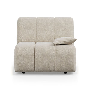 Couch Wave couch: element right low arm boucle cream HK Living