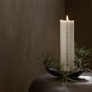 Kerze Adventskalender CHRISTMAS sand 30 CM TINE K