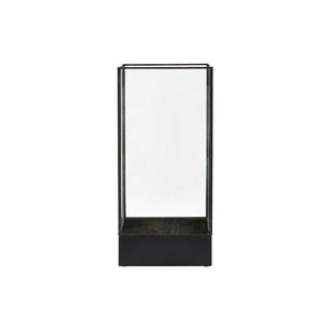 Glasvitrine Windlicht Plant hoch Eisen schwarz House Doctor