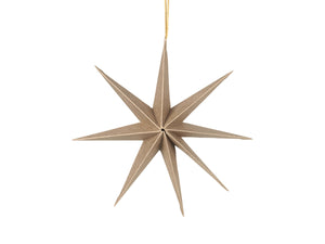 Papierstern STAR L natural brown Broste Copenhagen