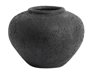 Vase Luna schwarz 26 cm Muubs